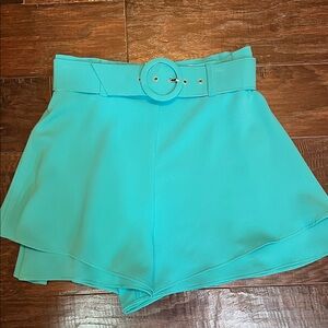 Lavender Brown Teal Flowy Shorts
